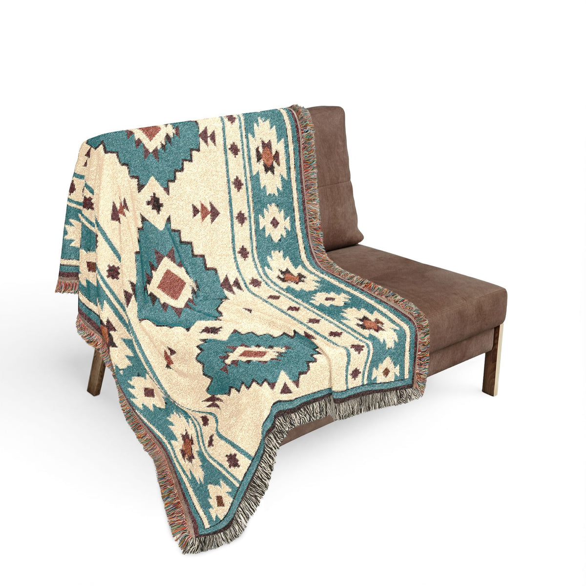 Turquoise Mesa — Woven Throw Blanket