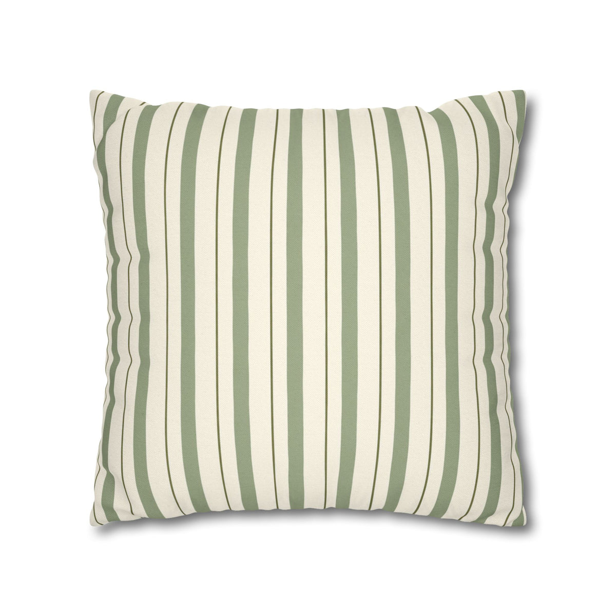 Sunday Stripe Sage Pillow Cover — 18 × 18 in
