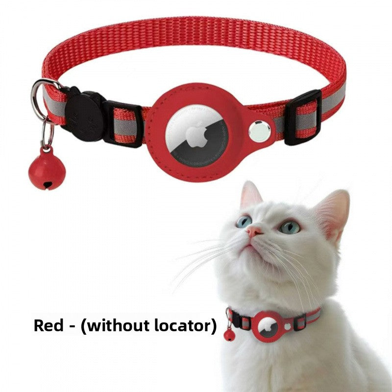 Adjustable Cat Collar with AirTag Holder & Bell