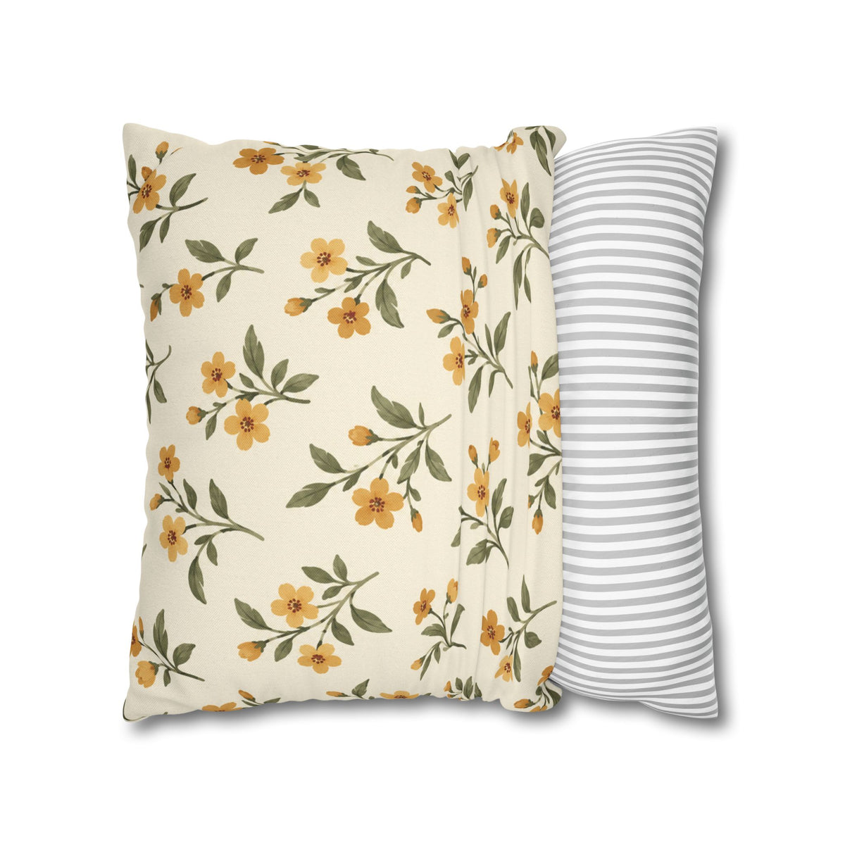 Honey Bloom Floral Pillow Cover — 18 × 18 in