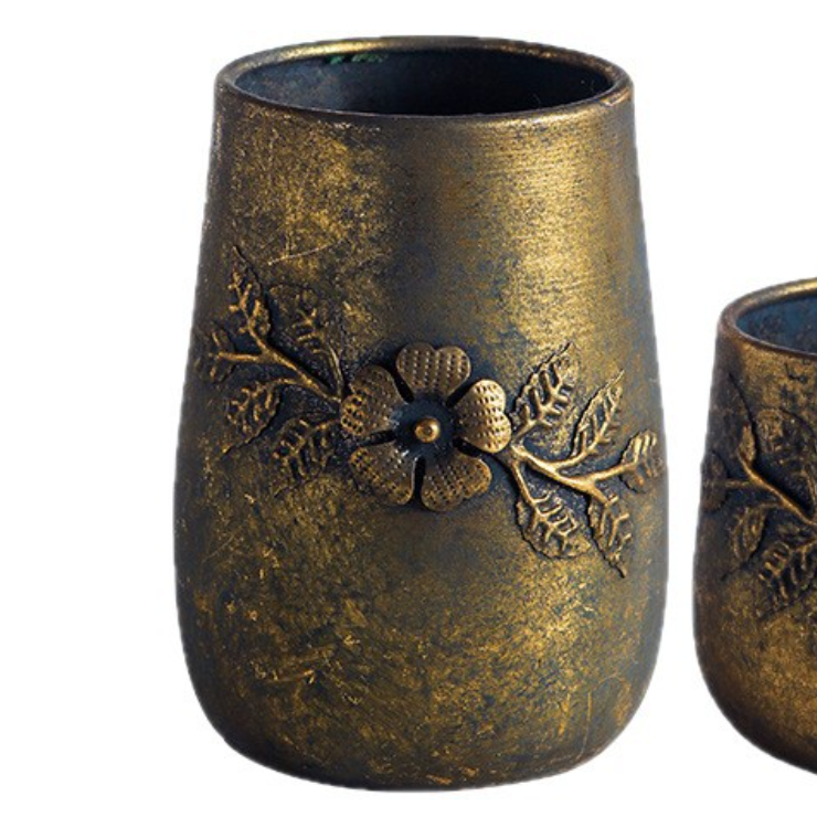 Vintage Floral Iron Planter