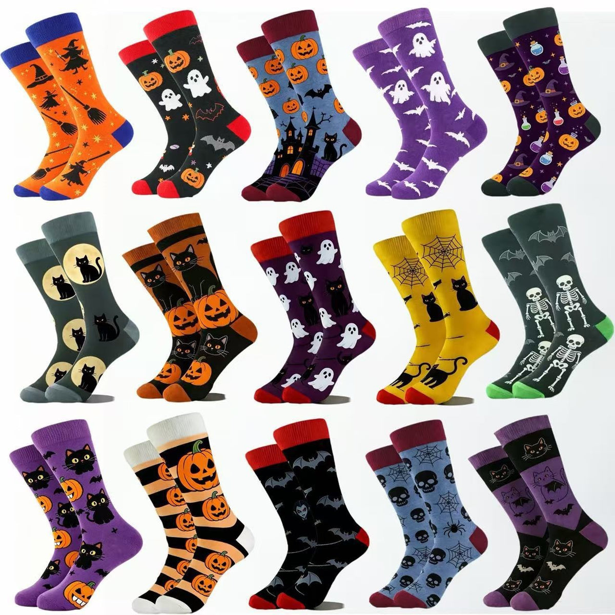 Halloween Cotton-Blend Mid-Calf Socks