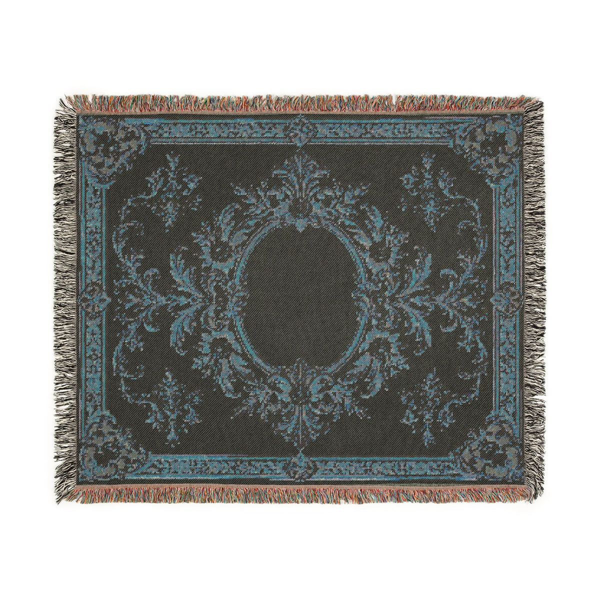 Ivory Gilded Manor — Woven Throw Blanket