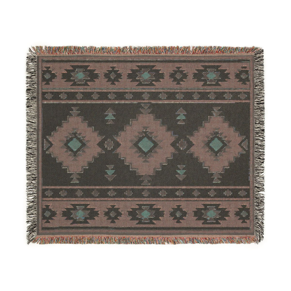 Turquoise Mesa — Woven Throw Blanket