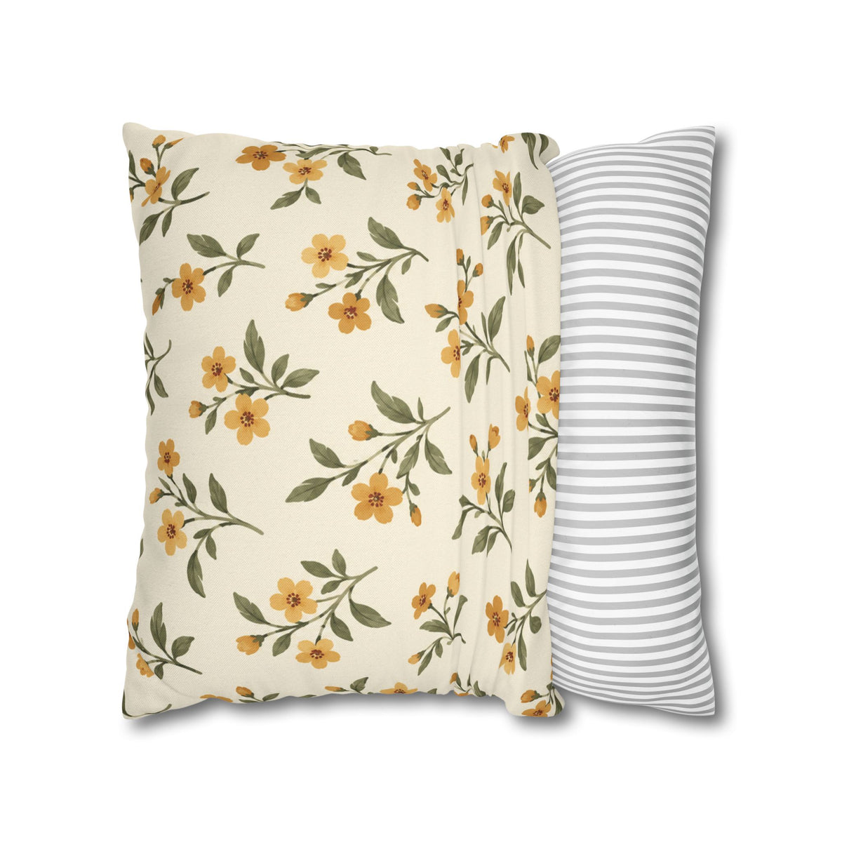 Honey Bloom Floral Pillow Cover — 18 × 18 in