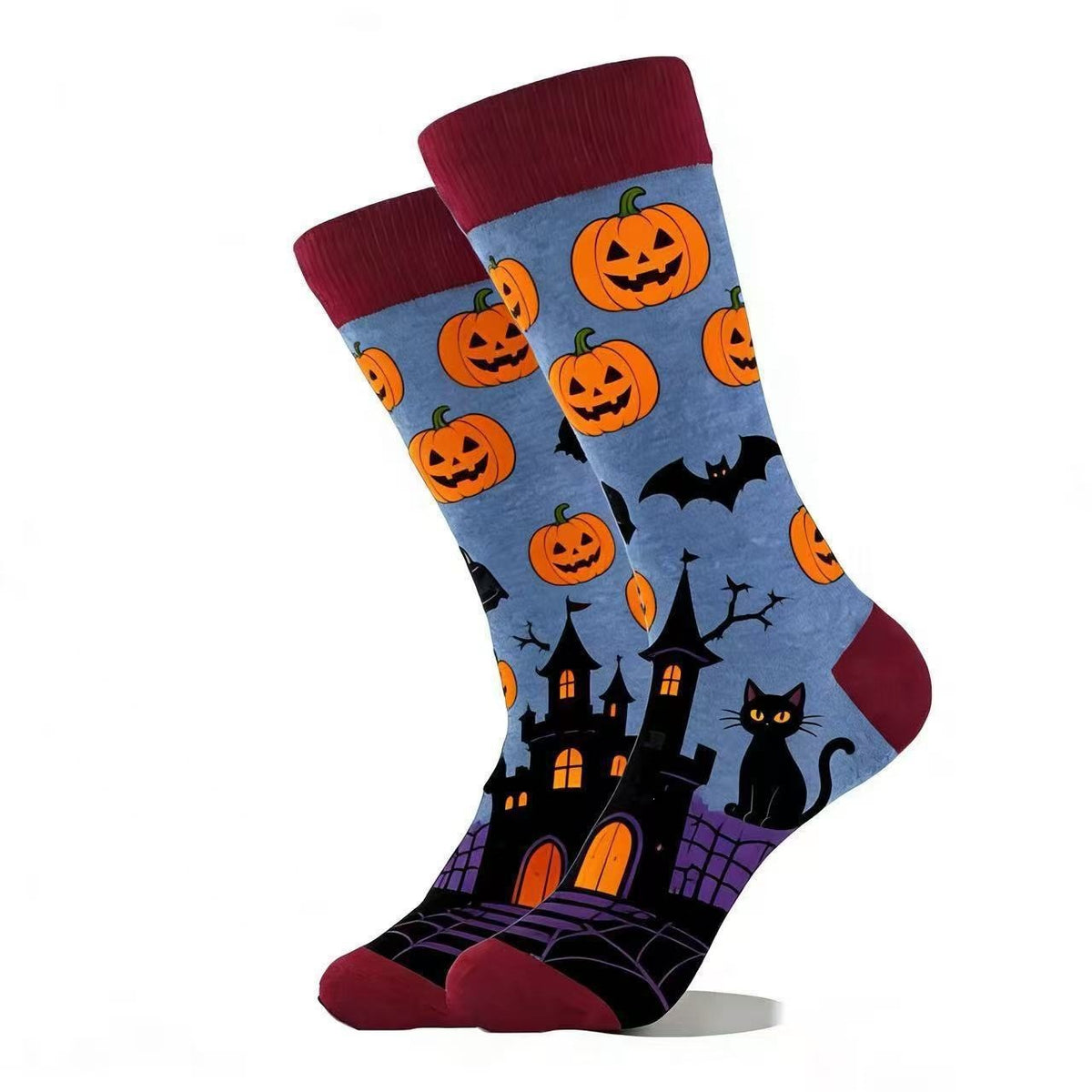 Halloween Cotton-Blend Mid-Calf Socks