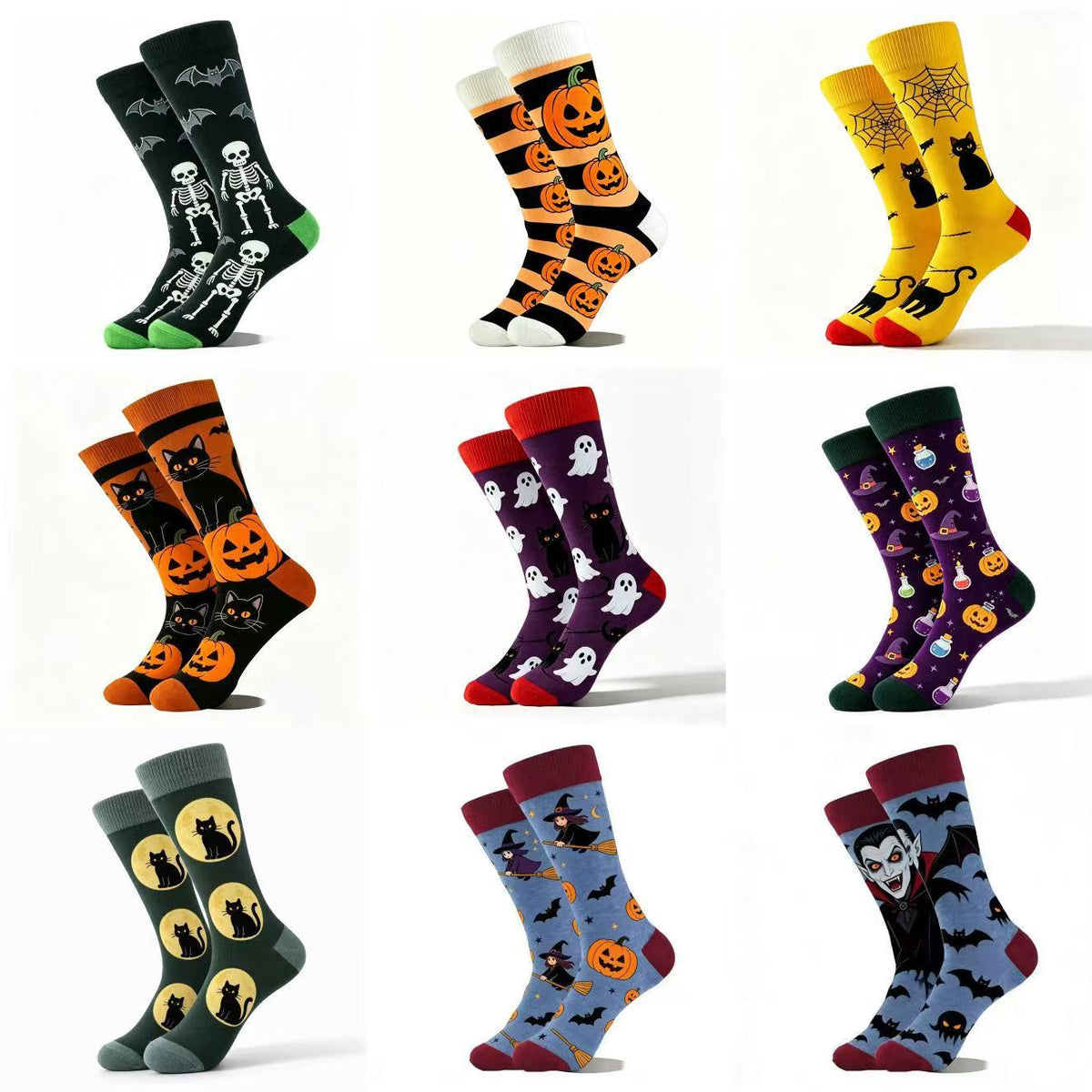 Halloween Cotton-Blend Mid-Calf Socks