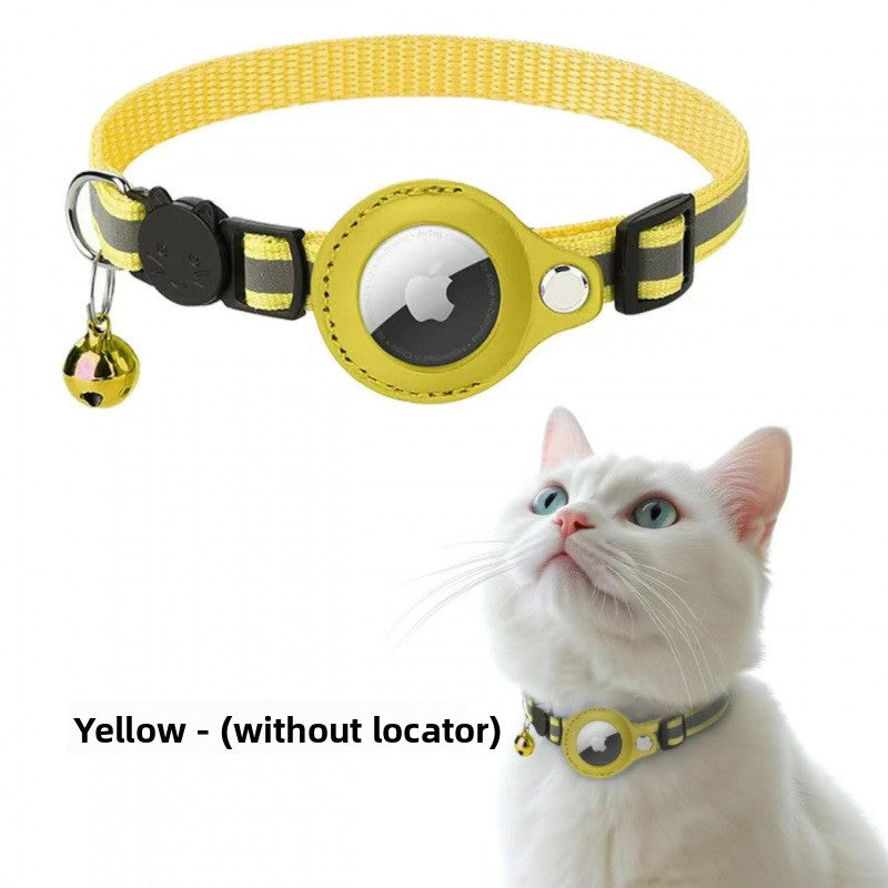 Adjustable Cat Collar with AirTag Holder & Bell