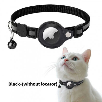 Adjustable Cat Collar with AirTag Holder & Bell