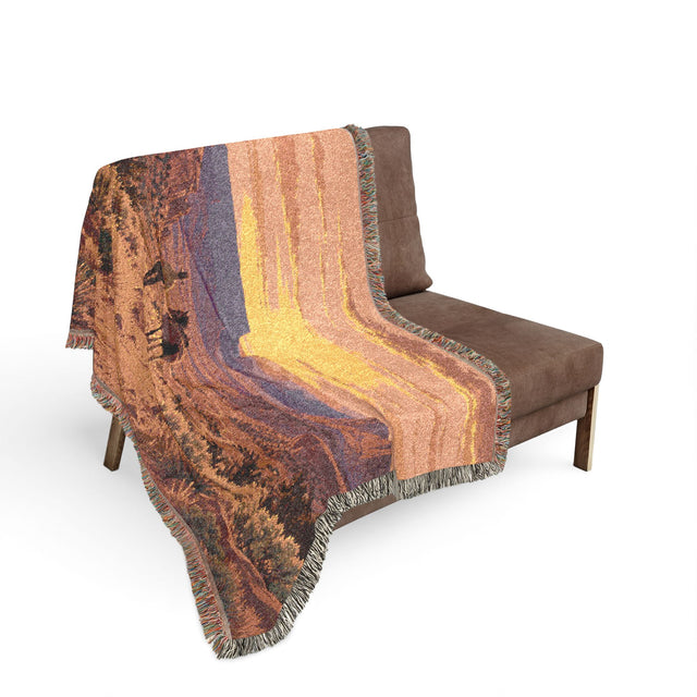 Last Light Trail — Woven Throw Blanket