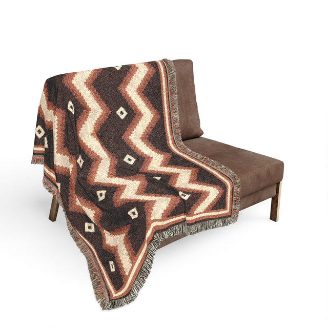 Canyon Saddle — Woven Throw Blanket