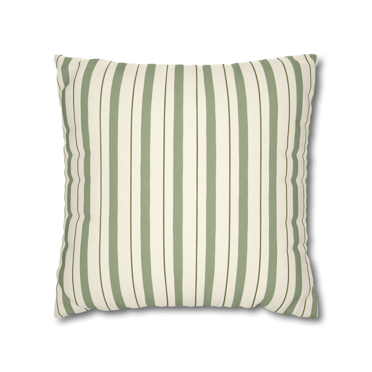 Sunday Stripe Sage Pillow Cover — 18 × 18 in