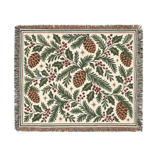 Evergreen Hearth — Woven Throw Blanket