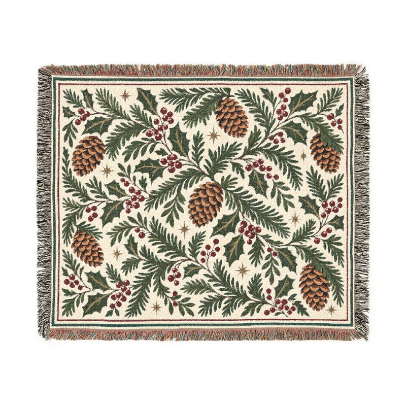 Evergreen Hearth — Woven Throw Blanket