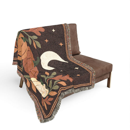 Pumpkin Moon — Woven Throw Blanket