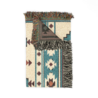 Turquoise Mesa — Woven Throw Blanket