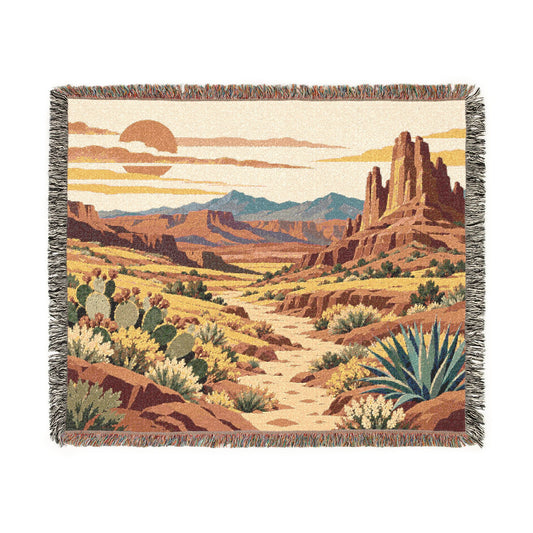 Desert Reverie — Woven Throw Blanket