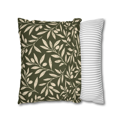 Olive Grove Botanical Pillow Cover — 18 × 18 in