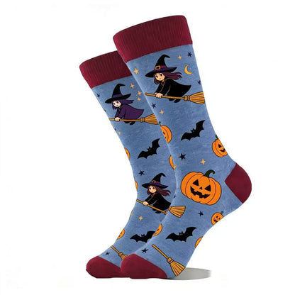 Halloween Cotton-Blend Mid-Calf Socks