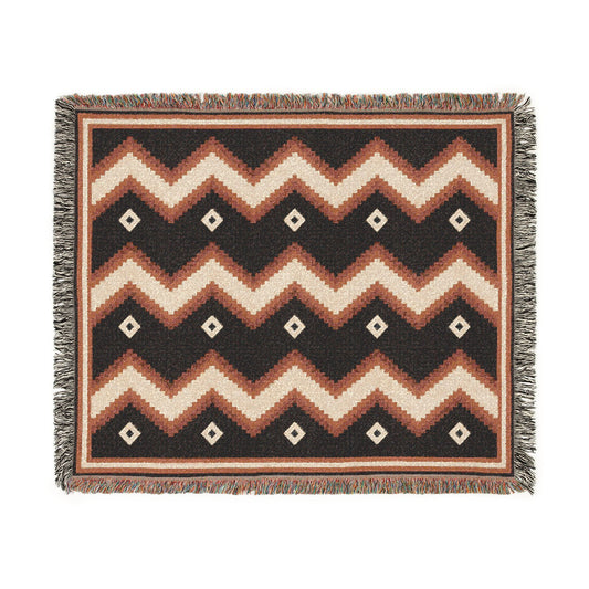 Canyon Saddle — Woven Throw Blanket