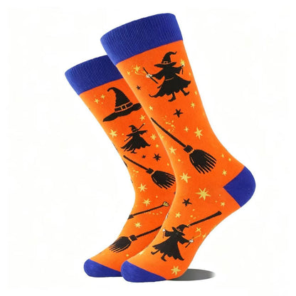 Halloween Cotton-Blend Mid-Calf Socks
