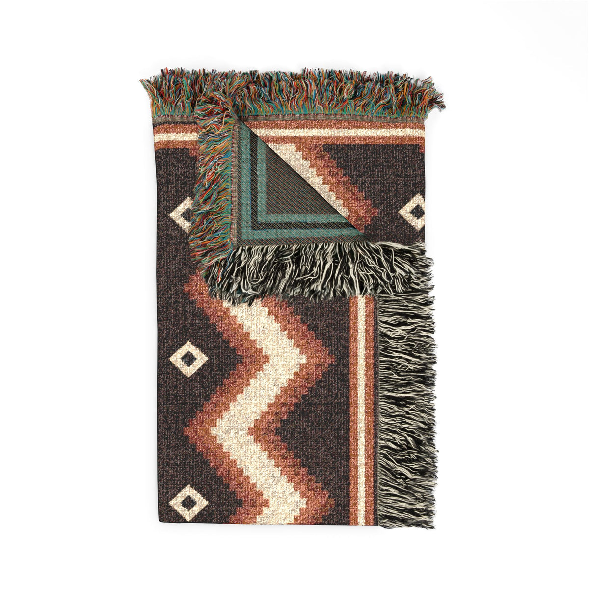 Canyon Saddle — Woven Throw Blanket