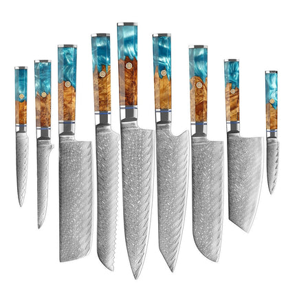 Japanese-Style Kitchen Knives with Wood Handles