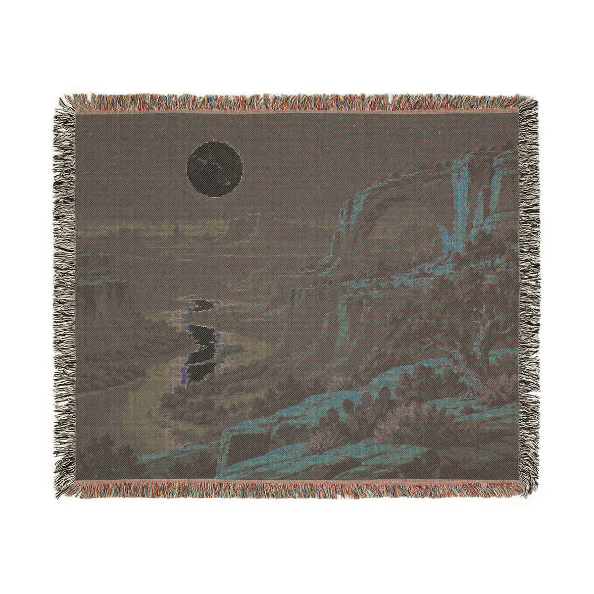 Moonlit Canyon — Woven Throw Blanket