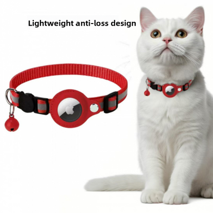 Adjustable Cat Collar with AirTag Holder & Bell