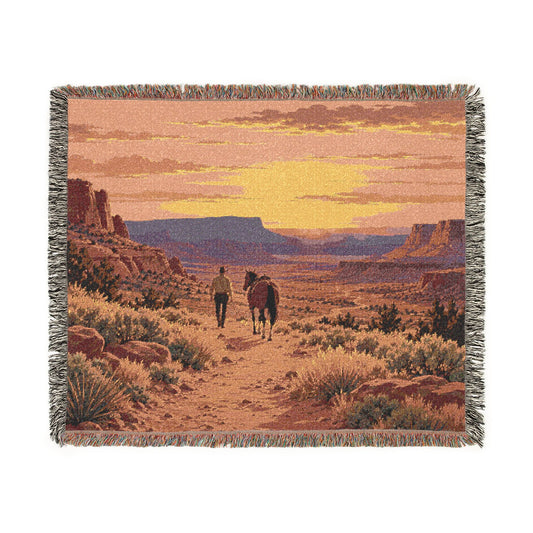 Last Light Trail — Woven Throw Blanket