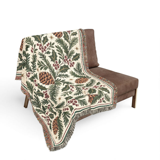 Evergreen Hearth — Woven Throw Blanket