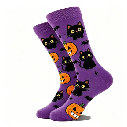 Halloween Cotton-Blend Mid-Calf Socks