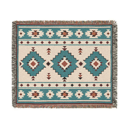 Turquoise Mesa — Woven Throw Blanket