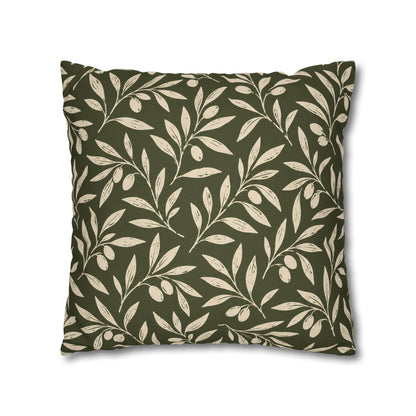 Olive Grove Botanical Pillow Cover — 18 × 18 in