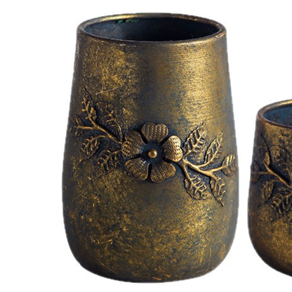 Vintage Floral Iron Planter
