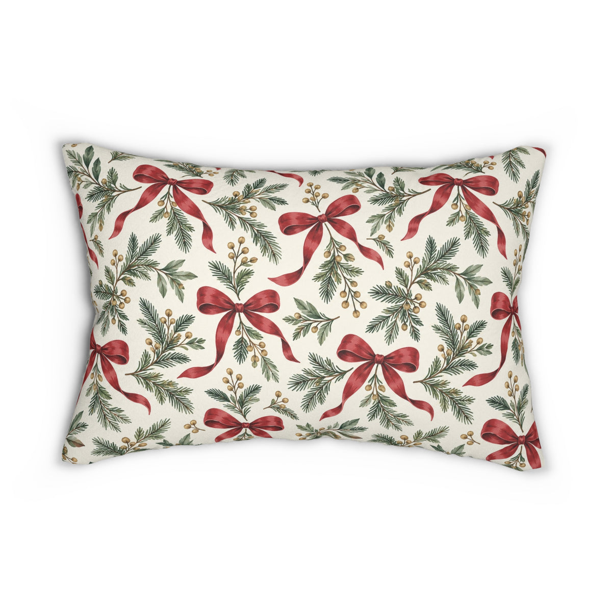 Cranberry Ribbon Pillow