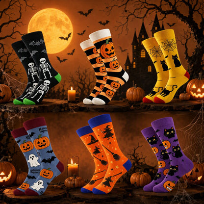 Halloween Cotton-Blend Mid-Calf Socks