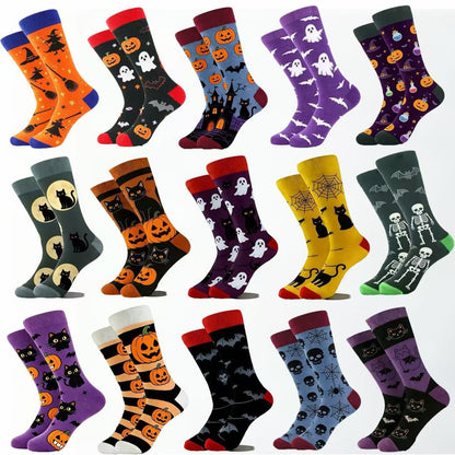 Halloween Cotton-Blend Mid-Calf Socks