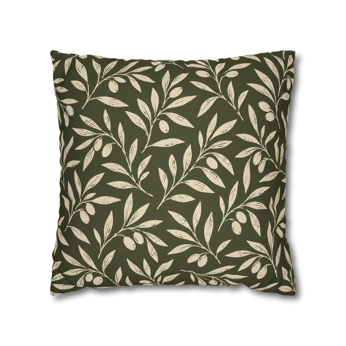 Olive Grove Botanical Pillow Cover — 18 × 18 in