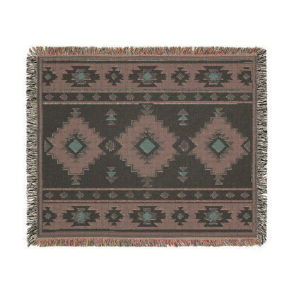 Turquoise Mesa — Woven Throw Blanket