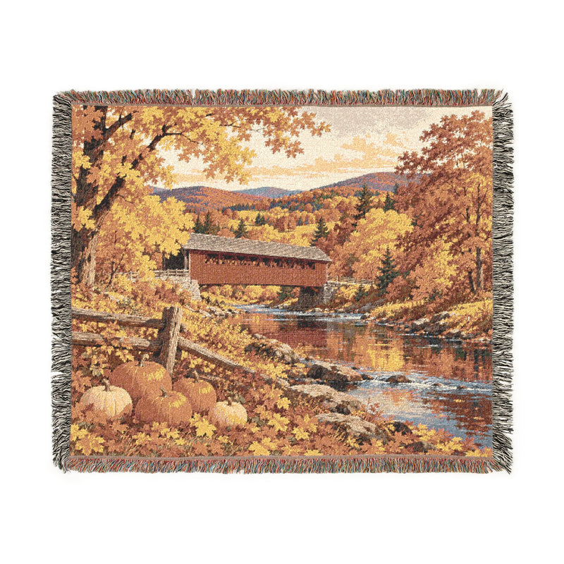 Autumn Creek — Woven Throw Blanket