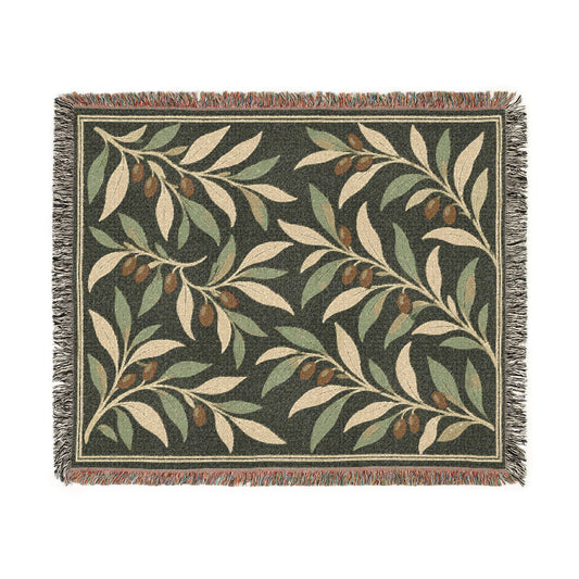 Olive Grove — Woven Throw Blanket