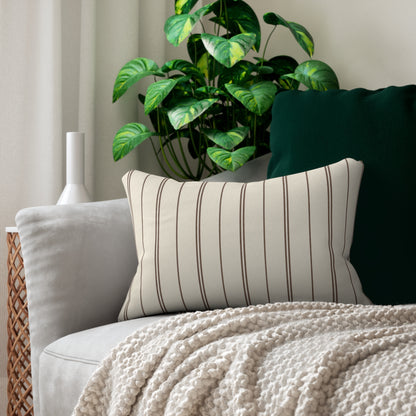 Cocoa Pinstripe Pillow