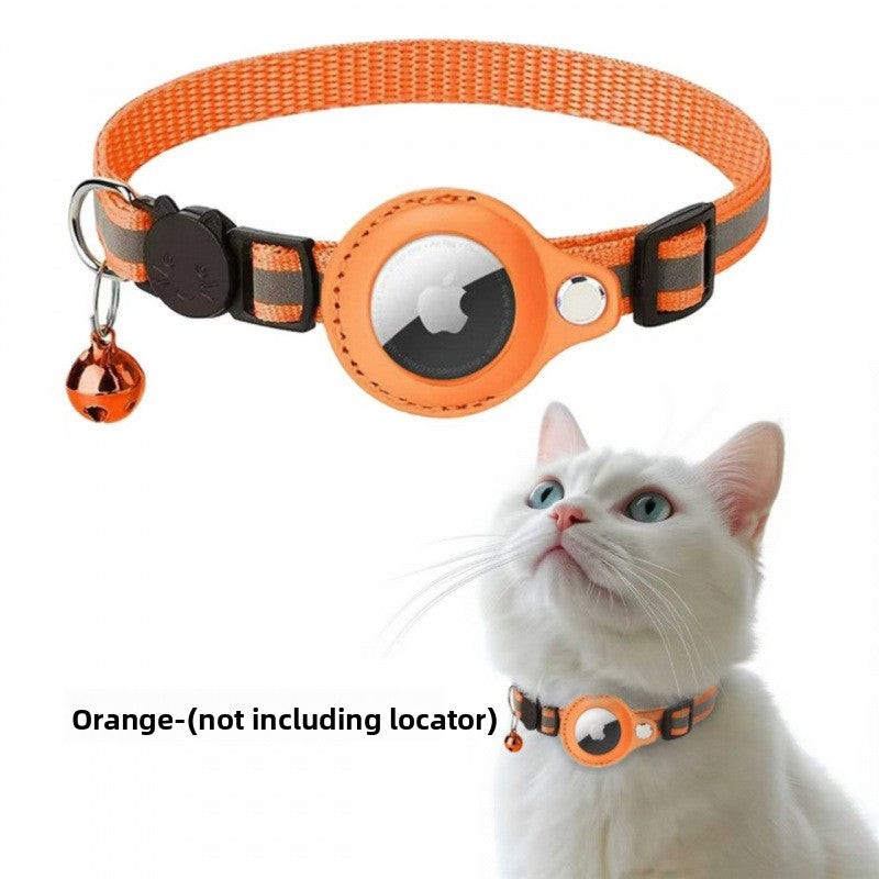 Adjustable Cat Collar with AirTag Holder & Bell