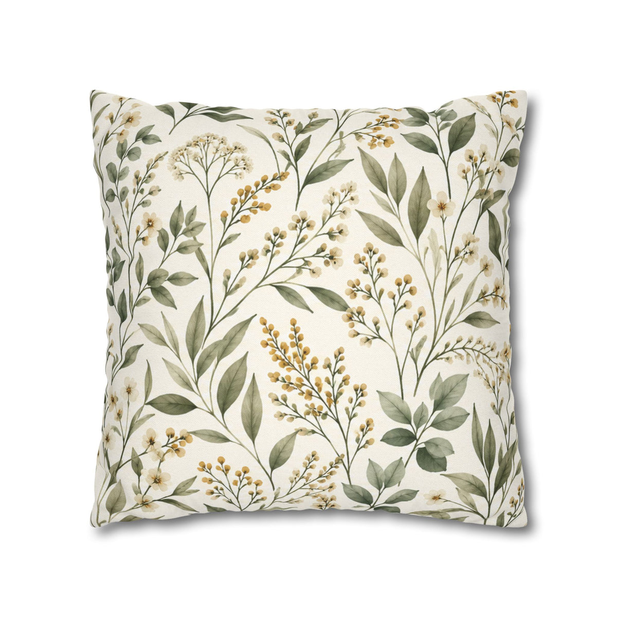 Sage Meadow Botanical Pillow Cover — 18 × 18 in