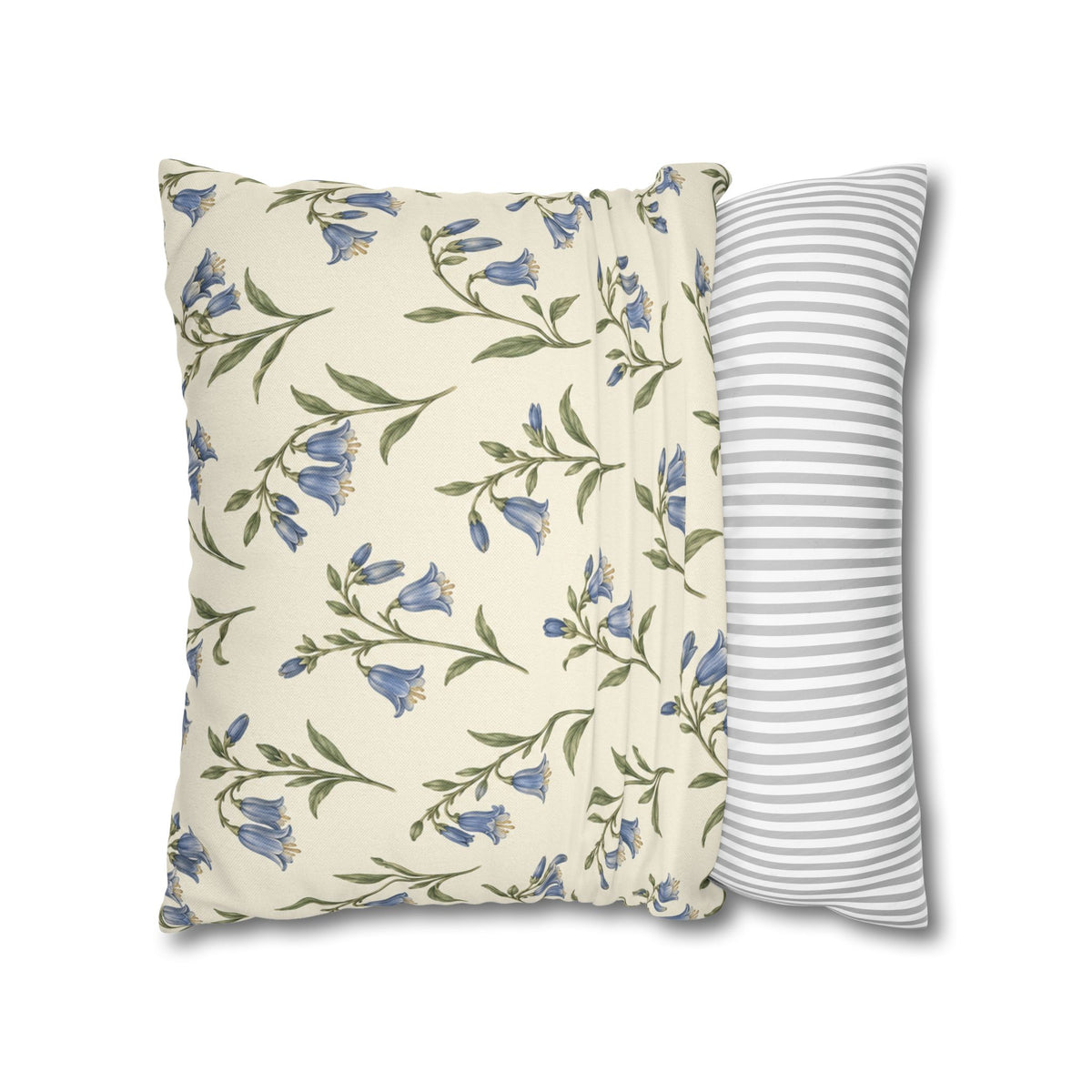 Bluebell Morning Floral Pillow Cover — 18 × 18 in