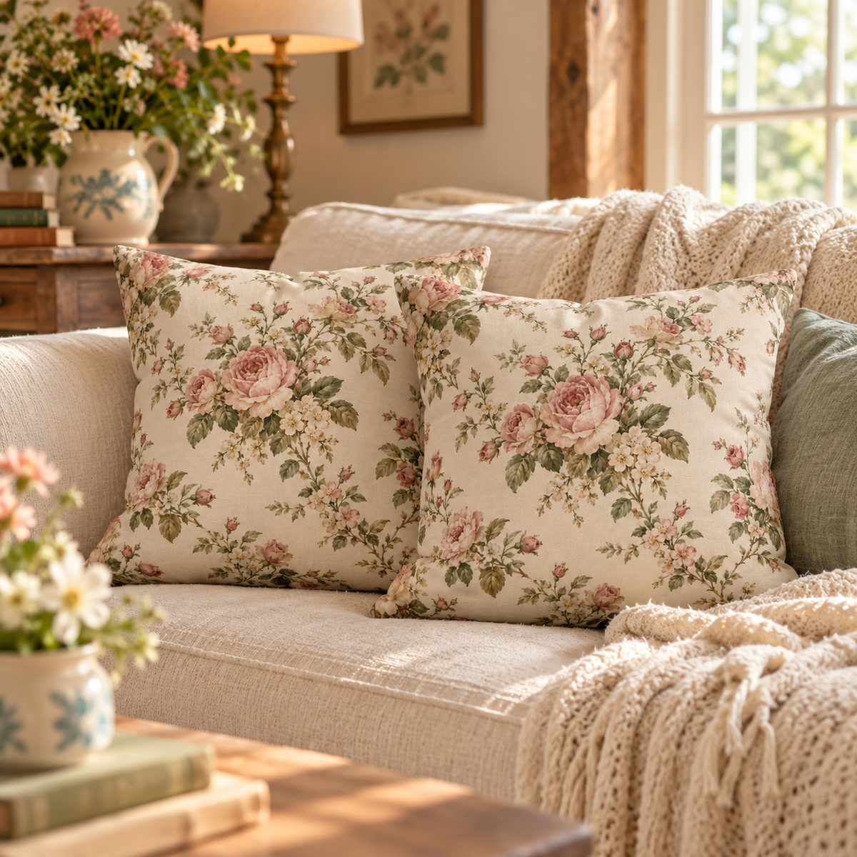 Rosewater Heirloom Pillow Cover