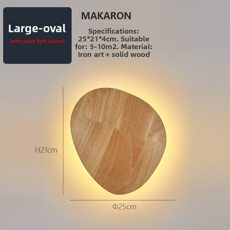 Warm-Glow Wooden Wall Lamp