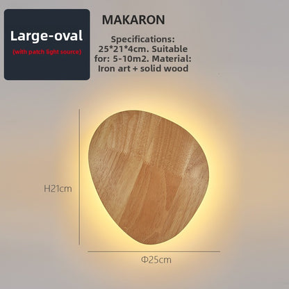Warm-Glow Wooden Wall Lamp