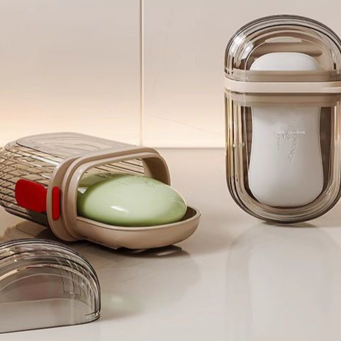 Lidded Travel Soap Cases, Set of 2